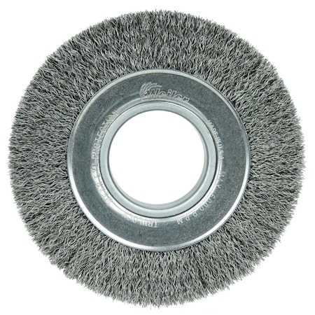 Weiler 6" Medium Face Crimped Wire Wheel .0118" Steel Fill 2" Arbor Hole 6070